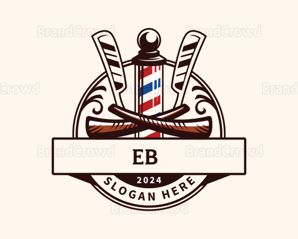 Barber Razor Hairstylist Logo
