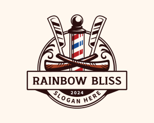 Barber Razor Hairstylist Logo