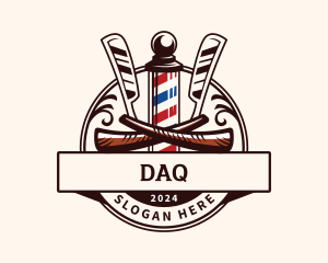 Barber Razor Hairstylist Logo