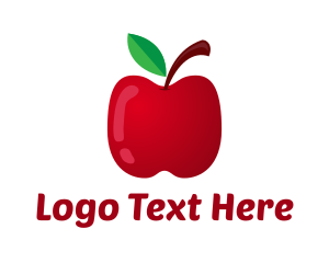 Apple Juice - Nutritional  Red Apple logo design