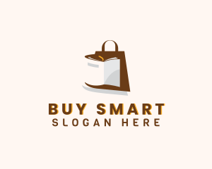 Shopping Bag Book logo design