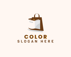 Takeout - Shopping Bag Book logo design