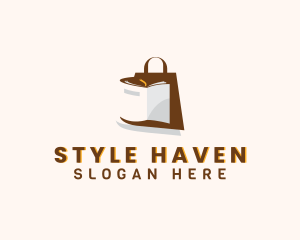 Retailer - Shopping Bag Book logo design