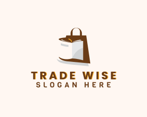 Merchant - Shopping Bag Book logo design