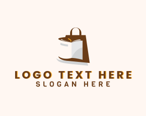 Paper Bag - Shopping Bag Book logo design