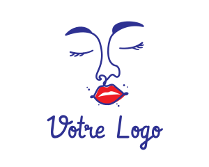 Erotic - Sexy Woman Face logo design