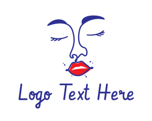 Erotica - Sexy Woman Face logo design