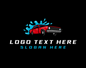 Retro Car - Car Washing Automotive logo design