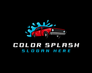 Car Washing Automotive logo design