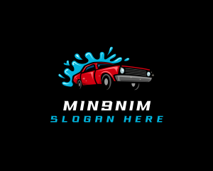 Retro Car - Car Washing Automotive logo design