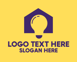 Purple - Electrical Smart House logo design