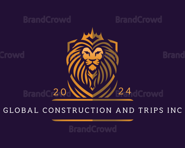 Lion Crown Shield Logo