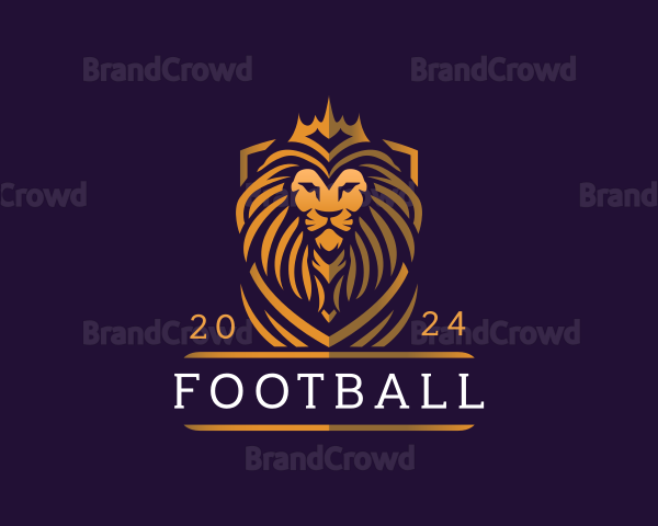 Lion Crown Shield Logo