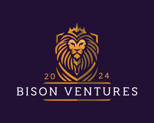 Lion Crown Shield logo design