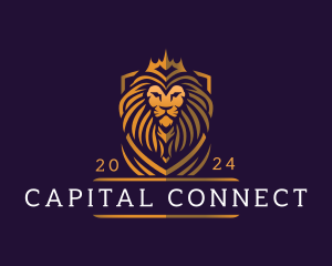 Lion Crown Shield logo design