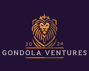 Lion Crown Shield logo design