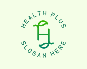 Organic Leaves Letter H logo design