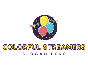 Streamers - Confetti Balloon Party logo design