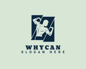 Gym - Muscular Man Gym logo design