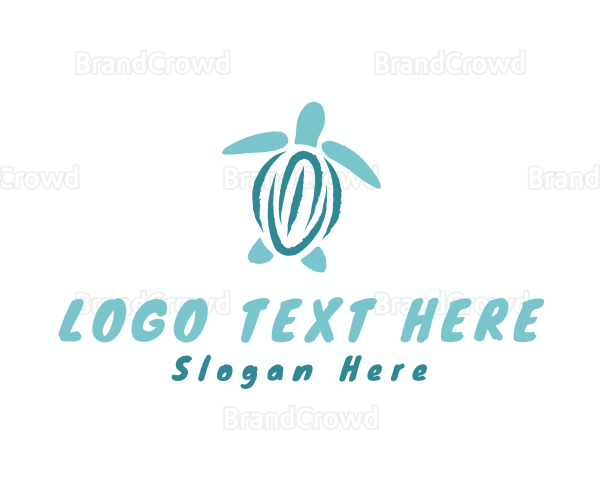 Wild Sea Turtle Logo