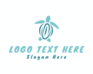 Sea Creature - Wild Sea Turtle logo design