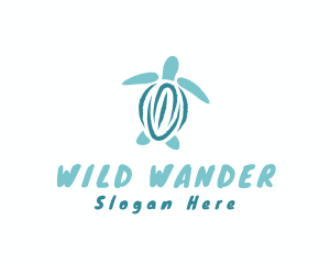 Wild Sea Turtle  logo design