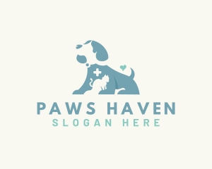 Dog Cat Veterinary Clinic logo design