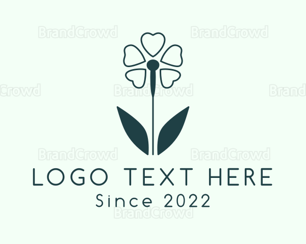 Nature Flower Needle Logo