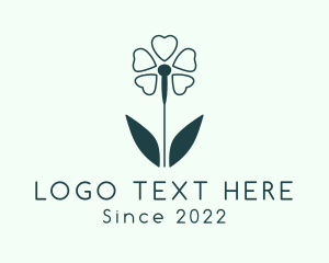 Flower Shop - Nature Flower Needle logo design