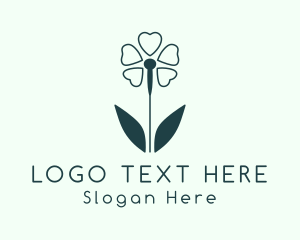 Nature Flower Needle Logo