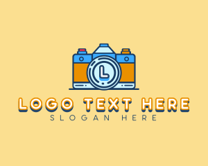 Vlogging - Camera Photography Lens logo design
