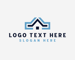 Real Estate - Home Roofing Builder logo design