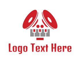 Speaker - Piano Speaker logo design