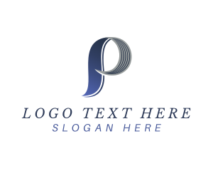 Fashion - Elegant Stylish Letter P logo design