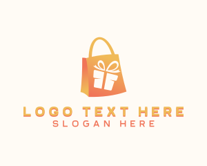 Gift Box - Gift Shopping Bag logo design