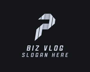 Vlog - Influencer Vlog Media Letter P logo design