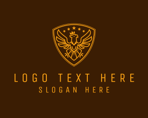 Regal - Golden Royal Eagle Crest logo design