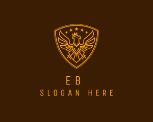 Golden Royal Eagle Crest  Logo