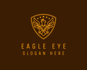 Golden Royal Eagle Crest  logo design