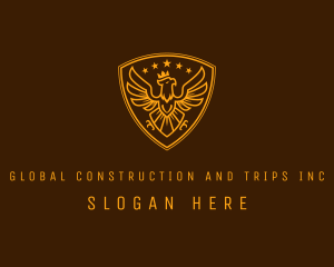 Royalty - Golden Royal Eagle Crest logo design
