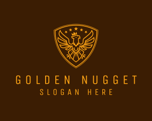 Golden Royal Eagle Crest  logo design