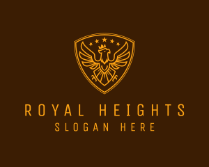 Golden Royal Eagle Crest  logo design