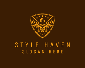 Regal - Golden Royal Eagle Crest logo design