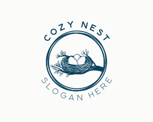 Nest - Rustic Bird Nest logo design