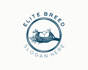 Rustic Bird Nest logo design