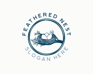 Rustic Bird Nest logo design