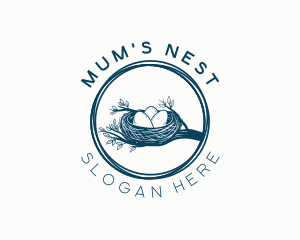 Rustic Egg Nest logo design