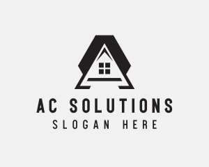 Property Roofing Letter A logo design