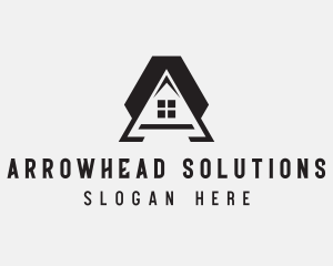 Property Roofing Letter A logo design