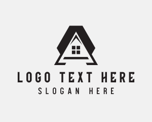 Real Estate - Property Roofing Letter A logo design